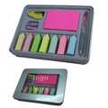 Rectangular Tin Box Sticky Note Pads / Stationary Sets